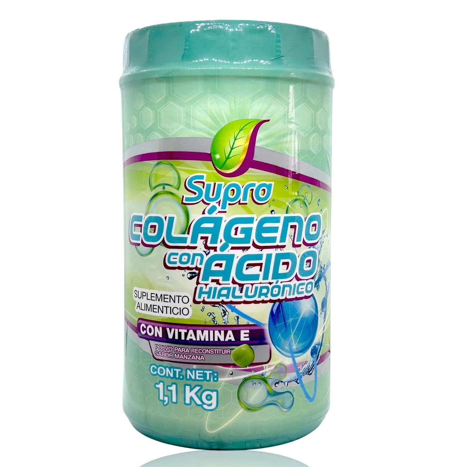 Colágeno C/ac. Hialurónico (supra) Polvo Sab. Manzana Bote C/1.1 Kg.