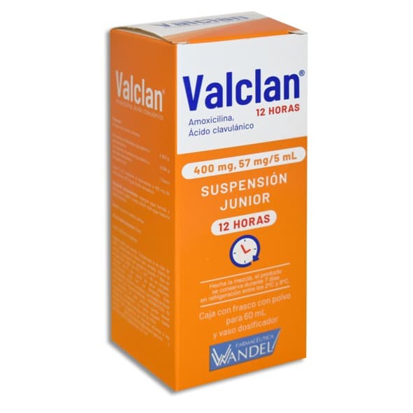Valclan 12h. Susp. Junior Fco. 60 Ml. 400-57 Mg/5 Ml.
