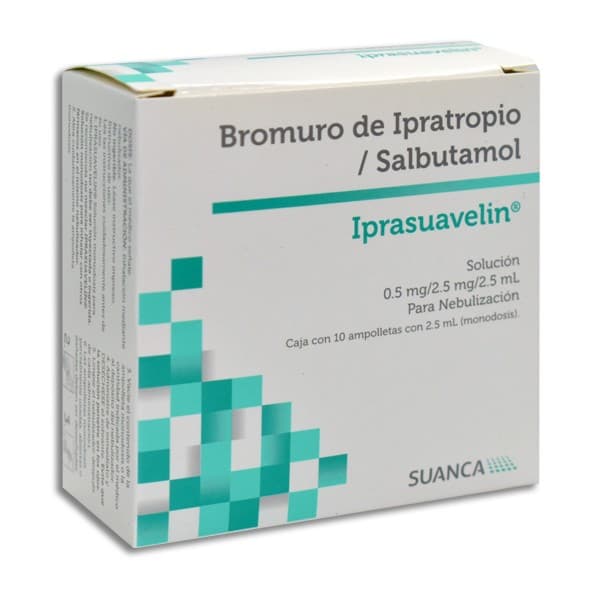 Iprasuavelin Sol. P/nebulización C/10 Amptas. 0.5-2.5 Mg/2.5 Ml.