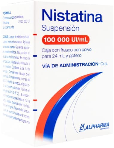 Nistatina (alpharma) Susp. Fco./gotero 24 Ml. 100,000 Ui/1 Ml.