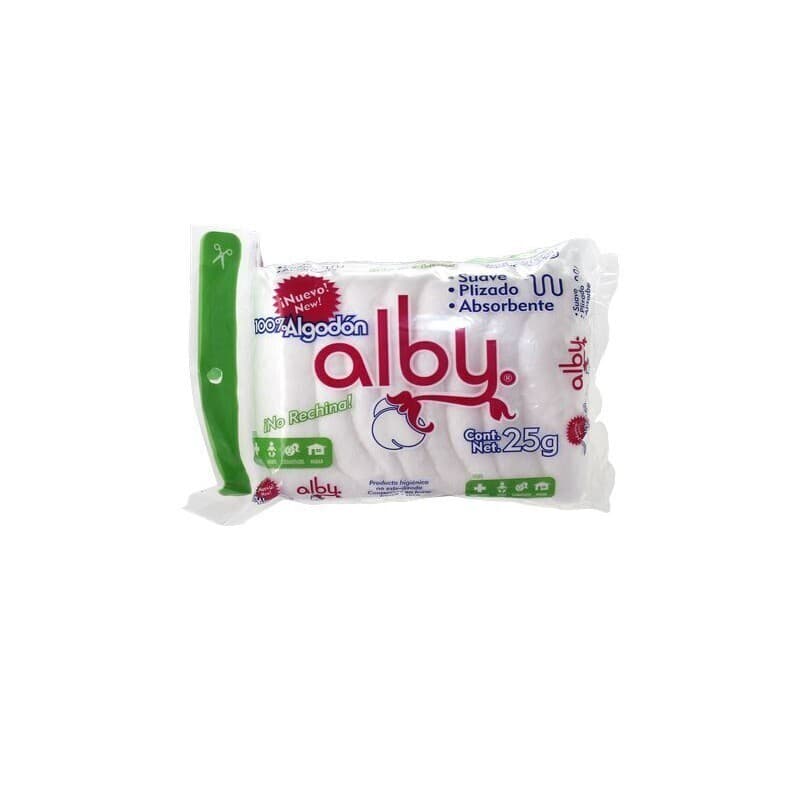Algodón Absorbente Plisado (alby) Bolsa C/ 25 G.