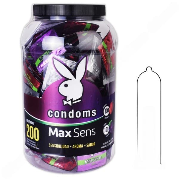 Max Sens Extra Delgados (sabs. Surtidos) Vitrolero C/200 Condones.
