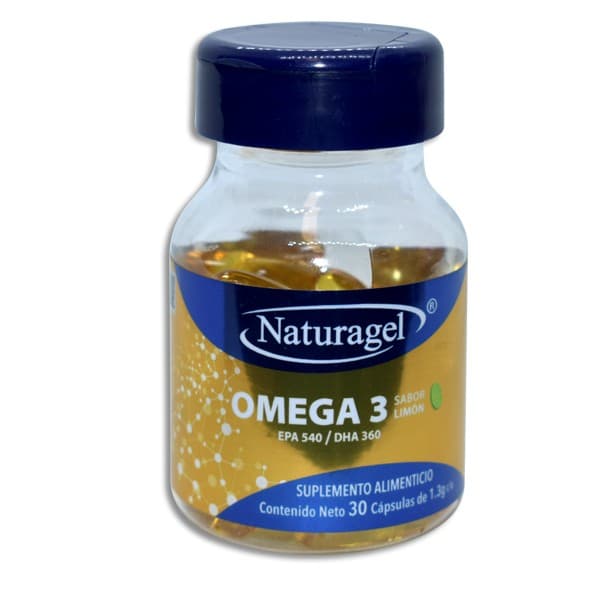 Omega-3 Epa 540/dha 360 (naturagel) Sab. Limón C/30 Caps. 1.3 G.