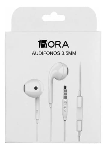 Audífonos Alámbricos Extra Bass (1 Hora) Mod. Aut122 Col. Blanco.