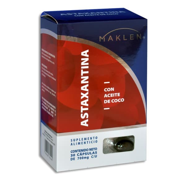Astaxantina C/mct Oil (maklen) C/30 Caps. 700 Mg.