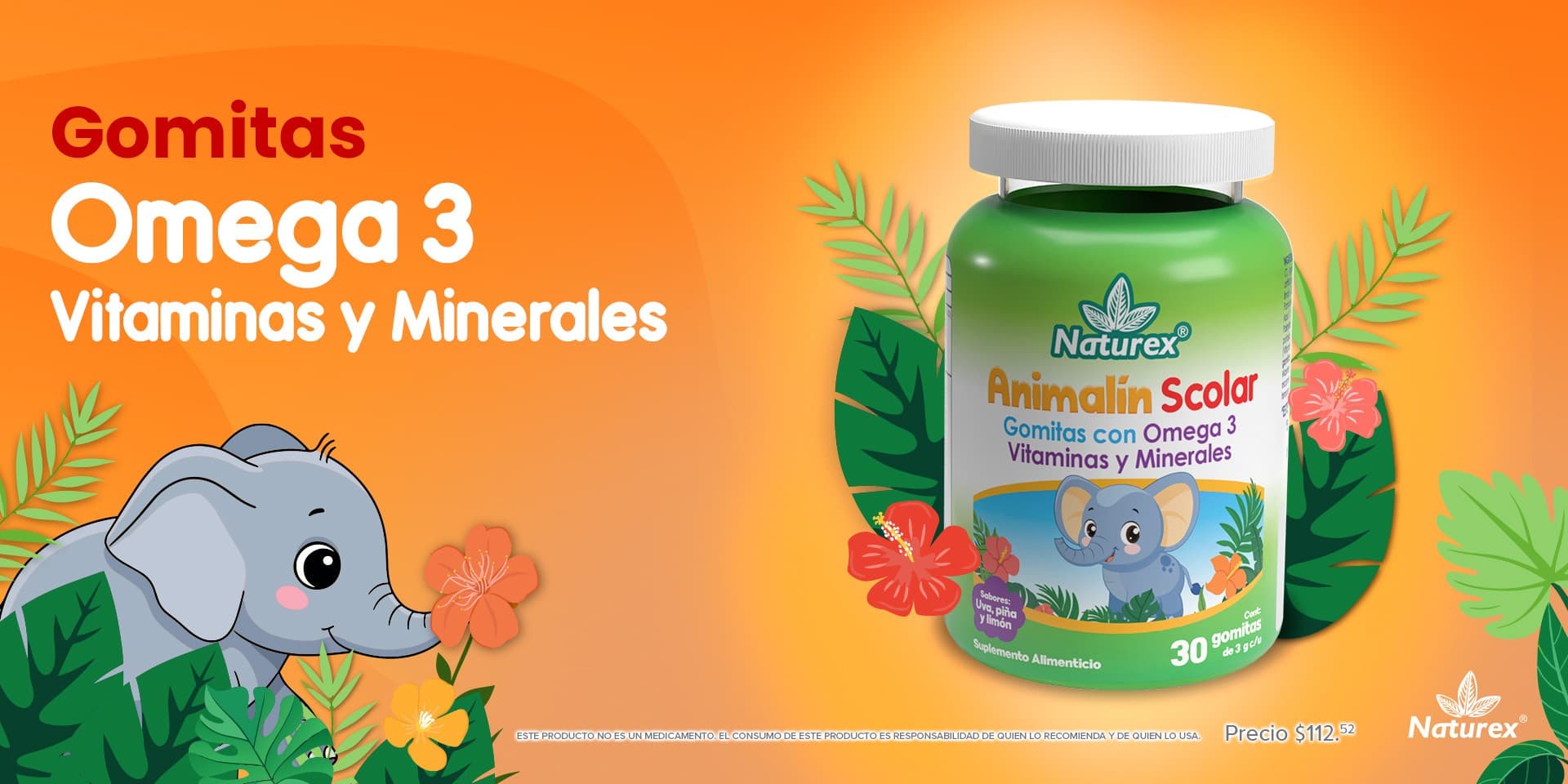 Animalín Scolar Fco. C/30 Gomitas 3 G.