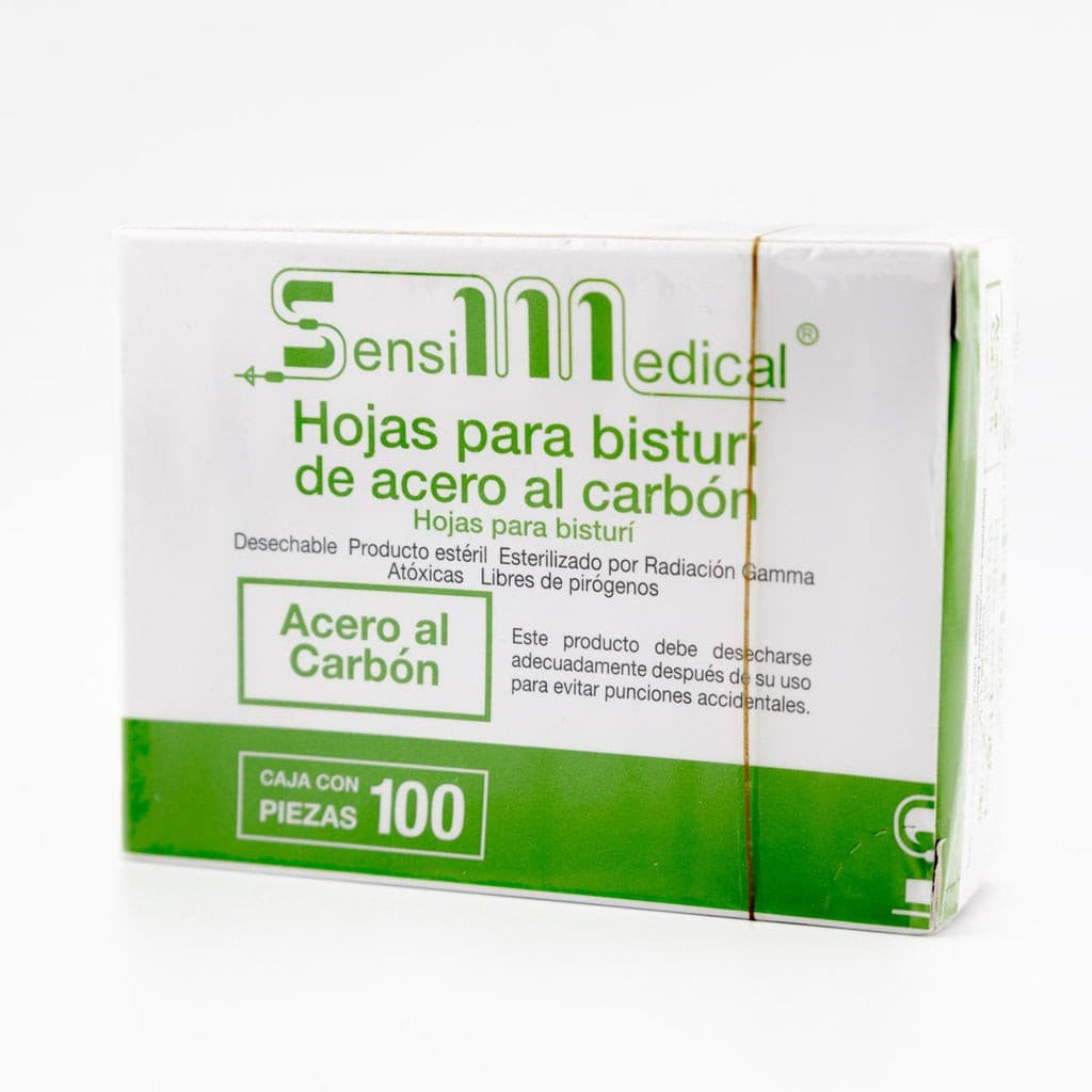 Hoja para Bisturí Acero Al Carbón (sensimedical) No. 11 C/1 Pza.