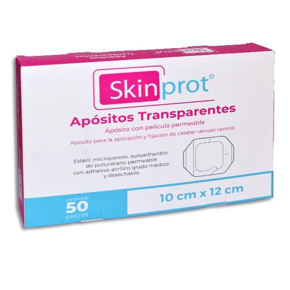Apositos de Fijación Transparentes (skinprot) 10x12cm Cja. C/50 Pzs.