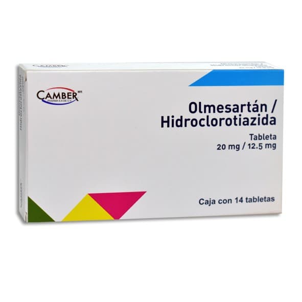 Olmesartán/hidroclorotiazida (camber) C/14 Tabs. 20/12.5 Mg.