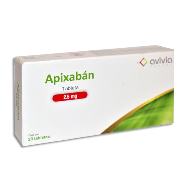 Apixabán (avivia) C/20 Tabs. 2.5 Mg.