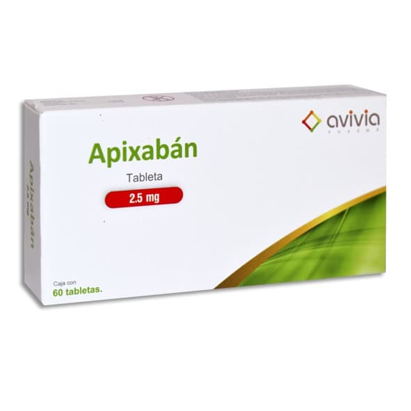 Apixabán (avivia) C/60 Tabs. 2.5 Mg.
