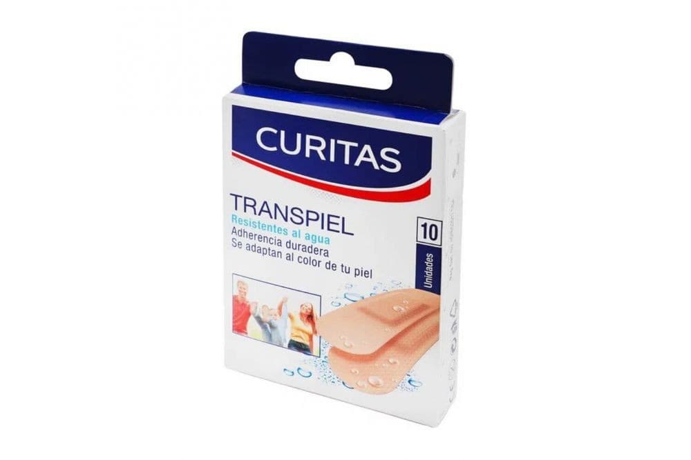 Curitas Transpiel Regulares Col. Piel 19x72mm. Cja. C/10 Pzs.