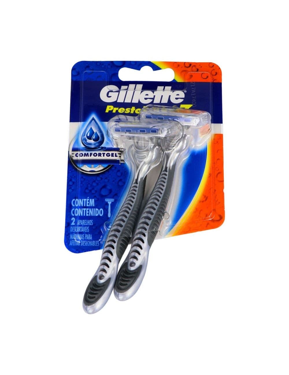 Gillette Prestobarba-3 Comfortgel Desechable Blister C/2 Pzs.